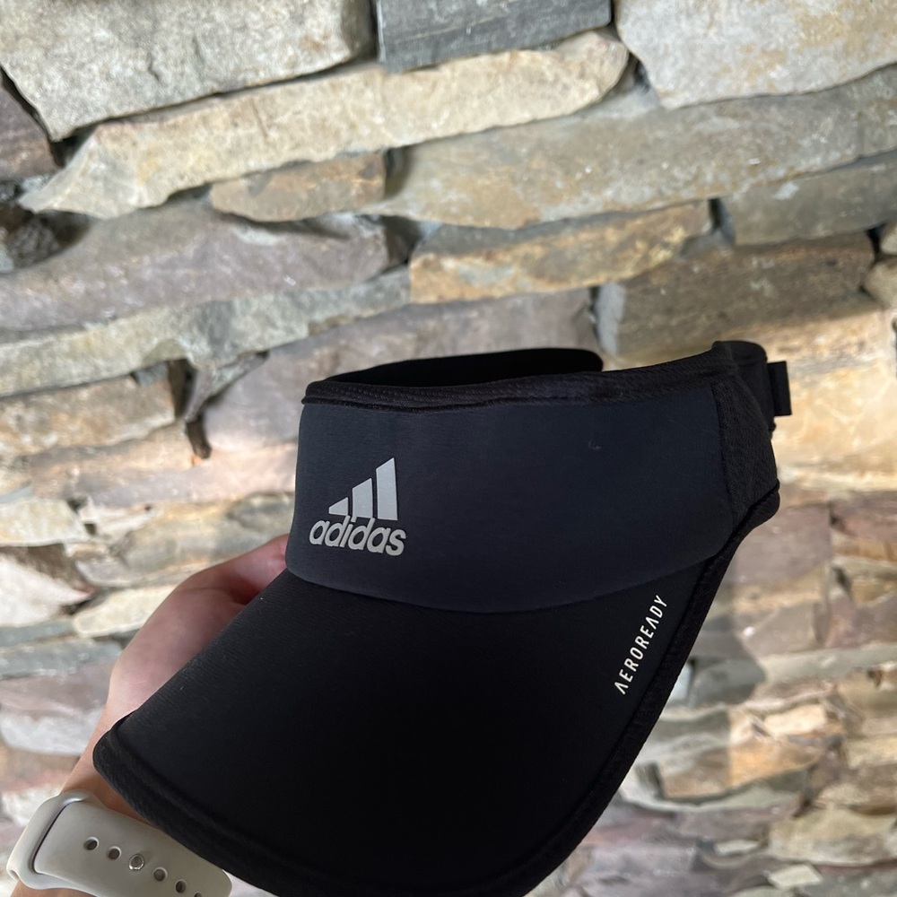 Adidas Black Athletic Hat with Curved Brim